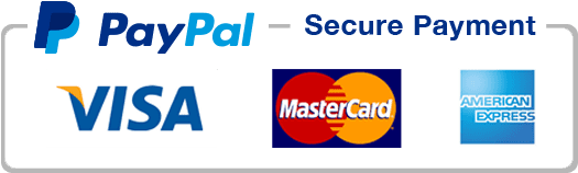 Moyens de paiement acceptés : PayPal, Visa, Mastercard, American Express